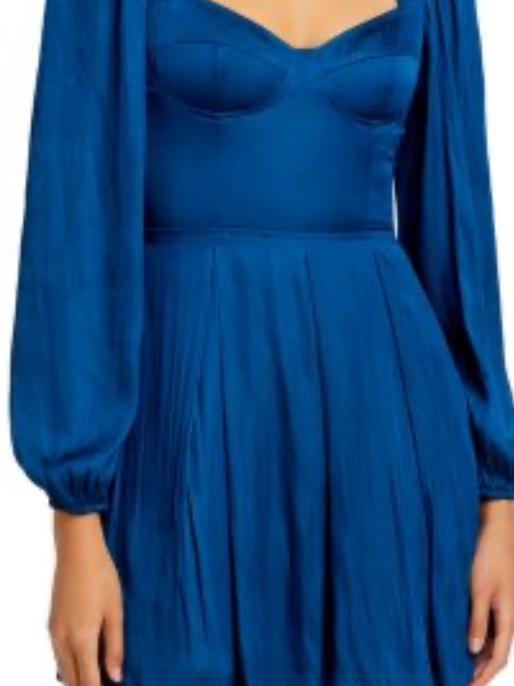 Aqua Bloomingdales Women's Corset Bustier Long Sleeve Dress L